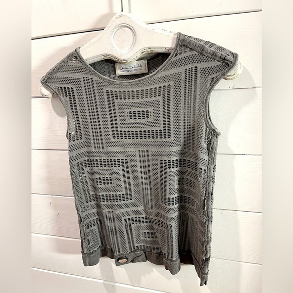 🩶 ELISA CAVALETTI – Sheer Crochet Knit Top – Taille S (Extensible) - Picture 8 of 9